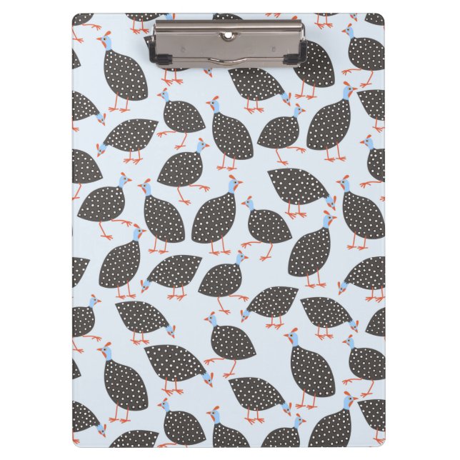 Guinea Hen Bird Clipboard (Front)