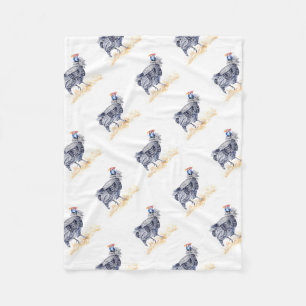 Guinea hen fleece blanket