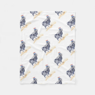 Guinea hen fleece blanket
