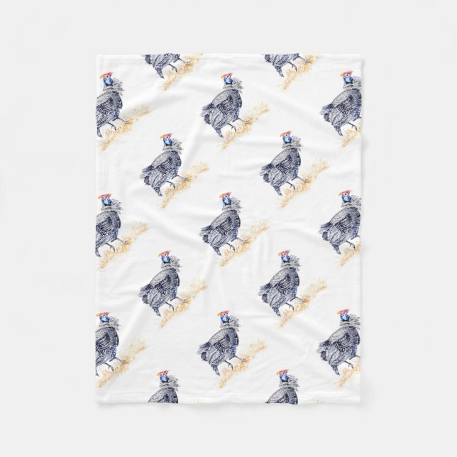 Guinea hen fleece blanket (Front)