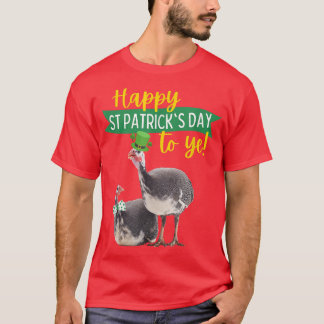 Guinea Hen Fowl Poultry Funny St Patrick's Day Gif T-Shirt