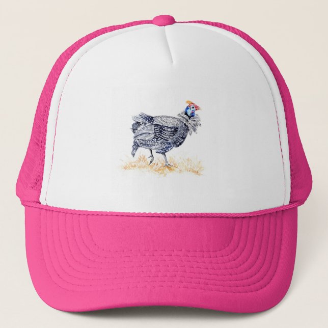 Guinea hen trucker hat (Front)