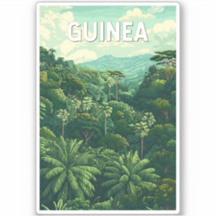 Guinea Illustration Travel Art Vintage