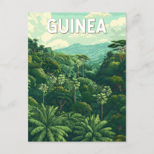 Guinea Illustration Travel Art Vintage Postcard