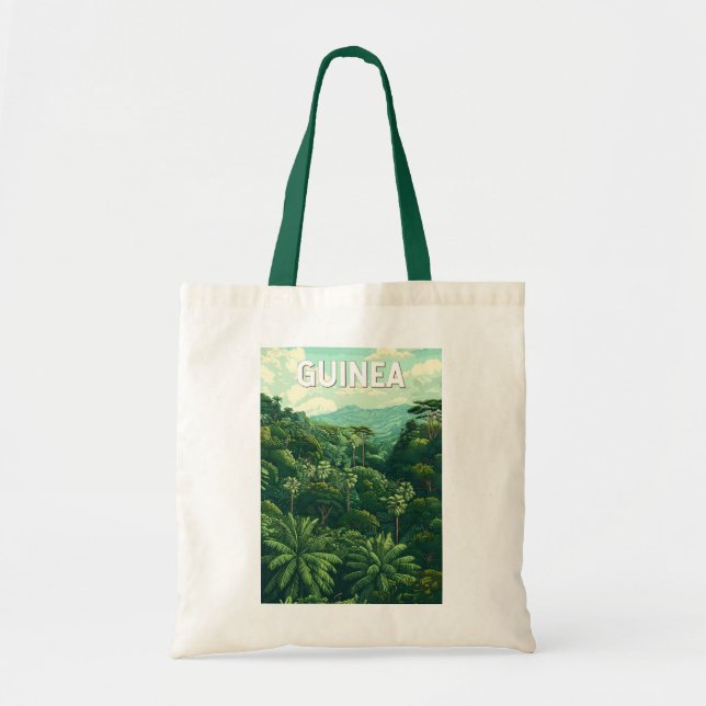 Guinea Illustration Travel Art Vintage Tote Bag (Front)