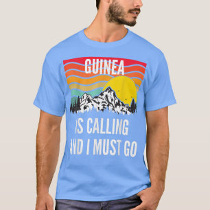 Guinea Is Calling And I Must Go, Wavy Sunset Desig T-Shirt