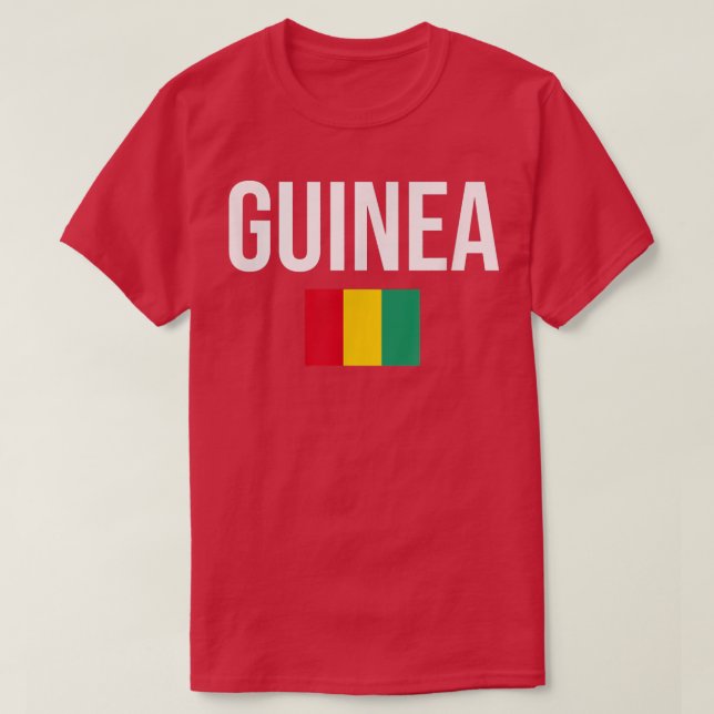 Guinea National Flag Proud Guinean African  T-Shirt (Design Front)