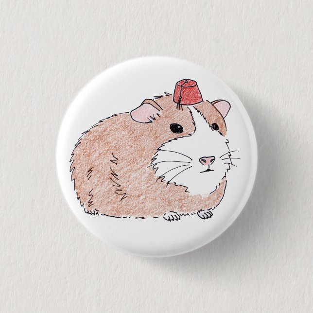 guinea pig 3 cm round badge (Front)