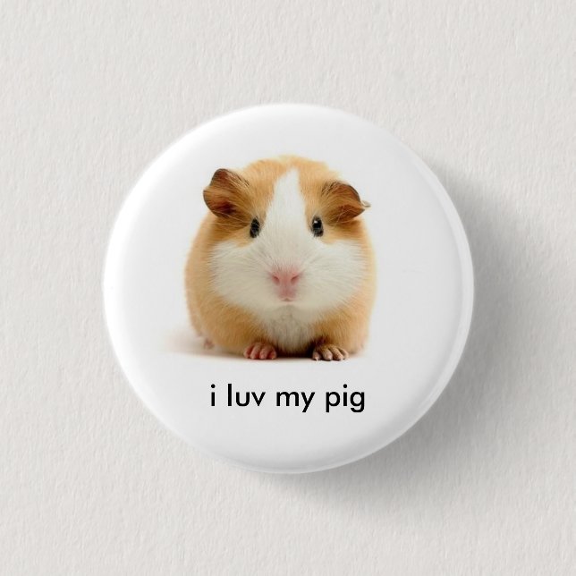 guinea pig 3 cm round badge (Front)