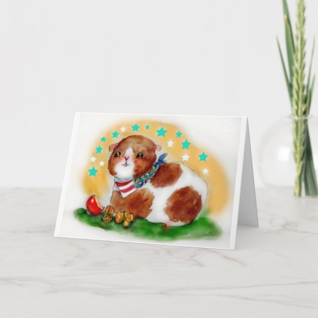 Guinea pig 4th of July Card! Card (Front)