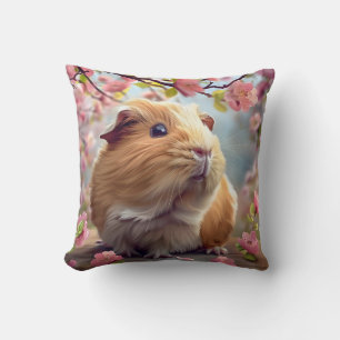 Guinea Pig Amidst Spring Blossoms Cushion