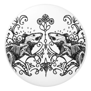 Guinea Pig Anatomy Ceramic Knob