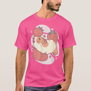 Guinea Pig And Strawberries Strawberry Rodent Pet T-Shirt