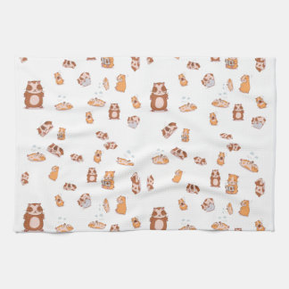 guinea pig army cute pattern tea towel