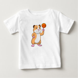 Guinea pig as Basketball player with Basketball.pn Baby T-Shirt