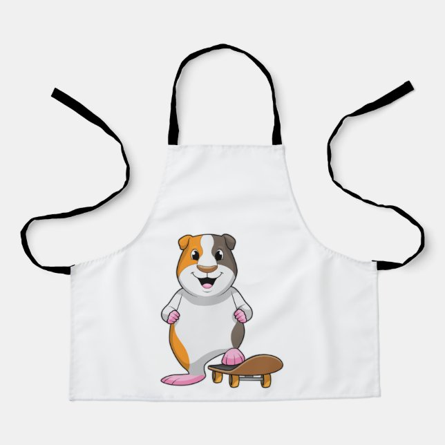 Guinea pig as Skater with Skateboard Apron (Front)