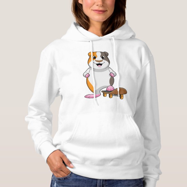 Guinea pig as Skater with Skateboard Hoodie (Front)