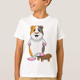 Guinea pig as Skater with Skateboard T-Shirt