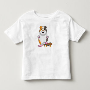 Guinea pig as Skater with Skateboard Toddler T-Shirt