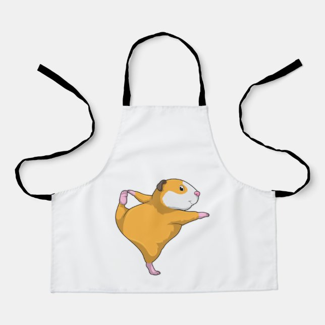 Guinea pig at Yoga Stretching exercise Apron (Front)