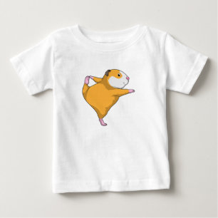 Guinea pig at Yoga Stretching exercise Baby T-Shirt