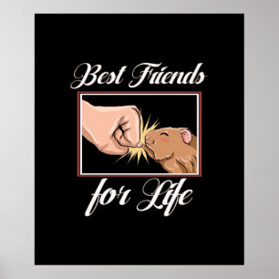 Guinea Pig Best Friends For Life Cute Pet Lover Poster