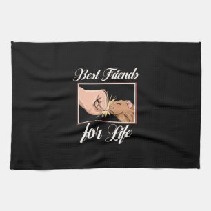 Guinea Pig Best Friends For Life Cute Pet Lover Tea Towel