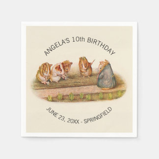 Guinea Pig Birthday Napkin
