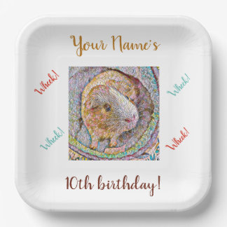 Guinea Pig Birthday Party Plates (Customisable)