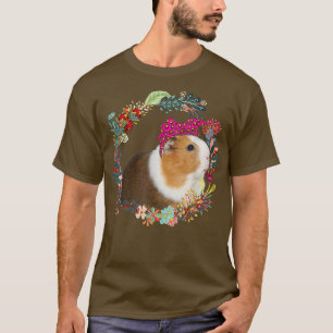 Guinea Pig Bow Tie Leopard Flowers Family Happy Mo T-Shirt