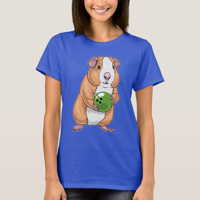 Guinea pig Bowling Bowling ball T-Shirt (Front)