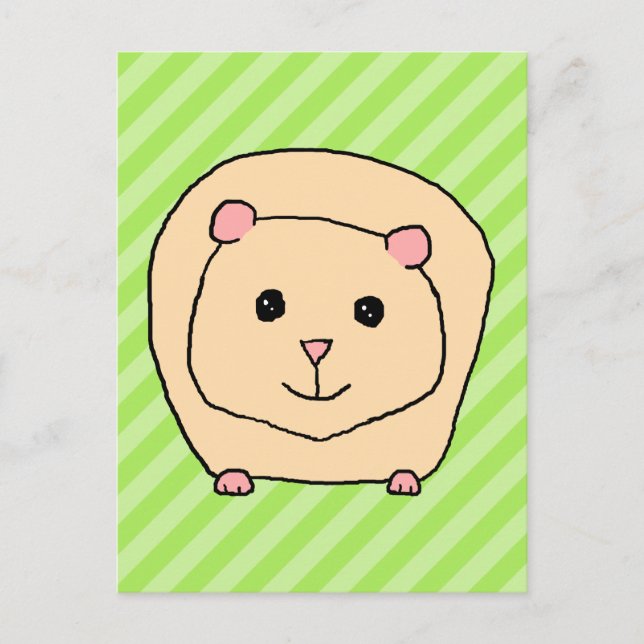 Guinea Pig, Cartoon Animal. Postcard (Front)