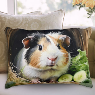 Guinea Pig Cavy Pet Animal Watercolor Decorative Cushion