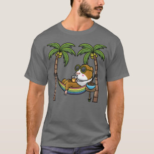 Guinea Pig Cavy Rodent In Hammock Vacation T-Shirt