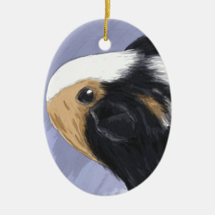 Guinea pig ceramic tree decoration
