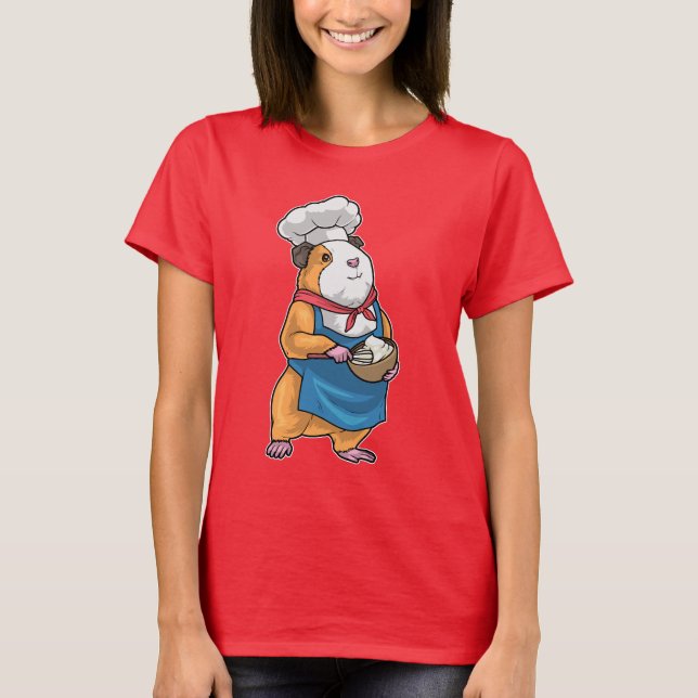 Guinea pig Chef Bowl Cook T-Shirt (Front)