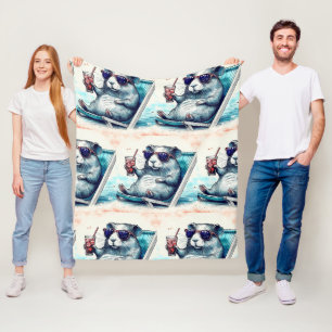 Guinea Pig Chilling Fleece Blanket