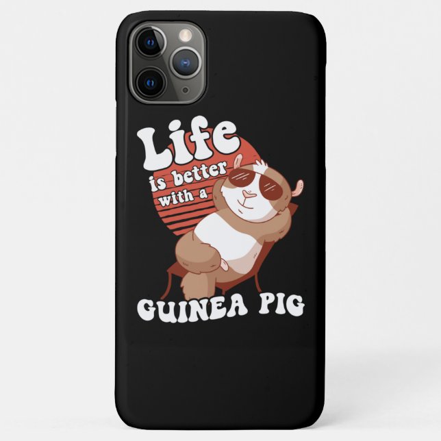 Guinea Pig Chilling Life is better Case-Mate iPhone Case (Back)