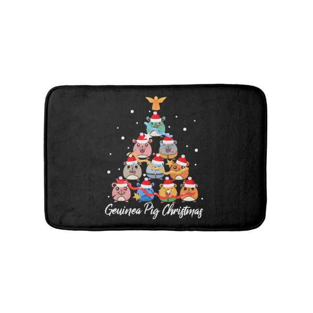 Guinea Pig Christmas Bath Mat (Front)