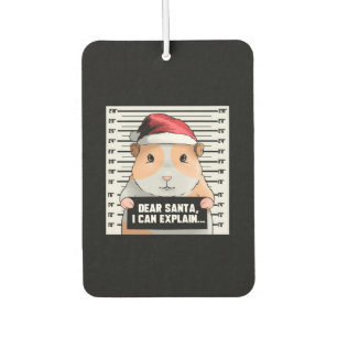 Guinea Pig Christmas Cavy Dear Santa I Can Explain Car Air Freshener