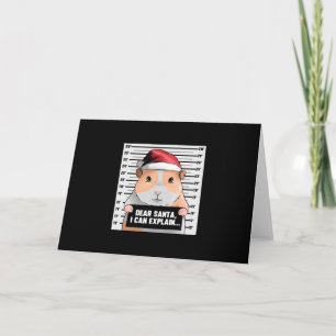 Guinea Pig Christmas Cavy Dear Santa I Can Explain Card