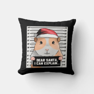 Guinea Pig Christmas Cavy Dear Santa I Can Explain Cushion