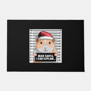 Guinea Pig Christmas Cavy Dear Santa I Can Explain Doormat