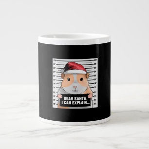Guinea Pig Christmas Cavy Dear Santa I Can Explain Large Coffee Mug