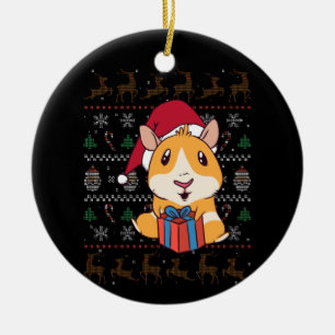 Guinea Pig Christmas Ceramic Tree Decoration