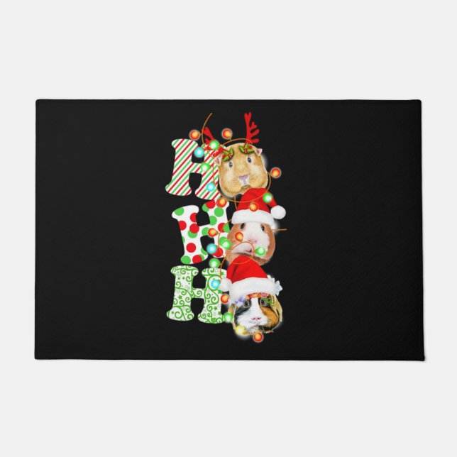 Guinea Pig Christmas Doormat (Front)