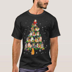 Guinea Pig Christmas Lights Tree Decoration Xmas S T-Shirt