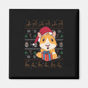 Guinea Pig Christmas Magnet