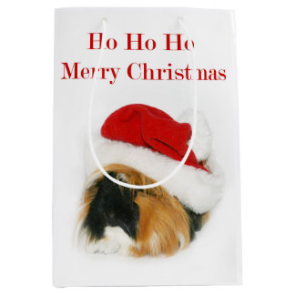 Guinea Pig Christmas Medium Gift Bag