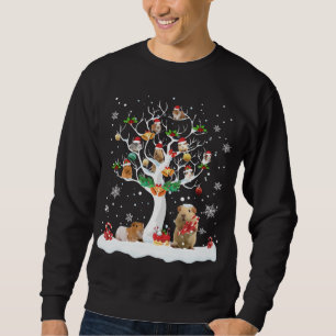 Guinea Pig Christmas On Winter Tree Goat Lover Paj Sweatshirt